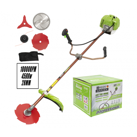 Motocoasa Profesionala GreenGarden GTC 4350, 6 cp, 4 tipuri de